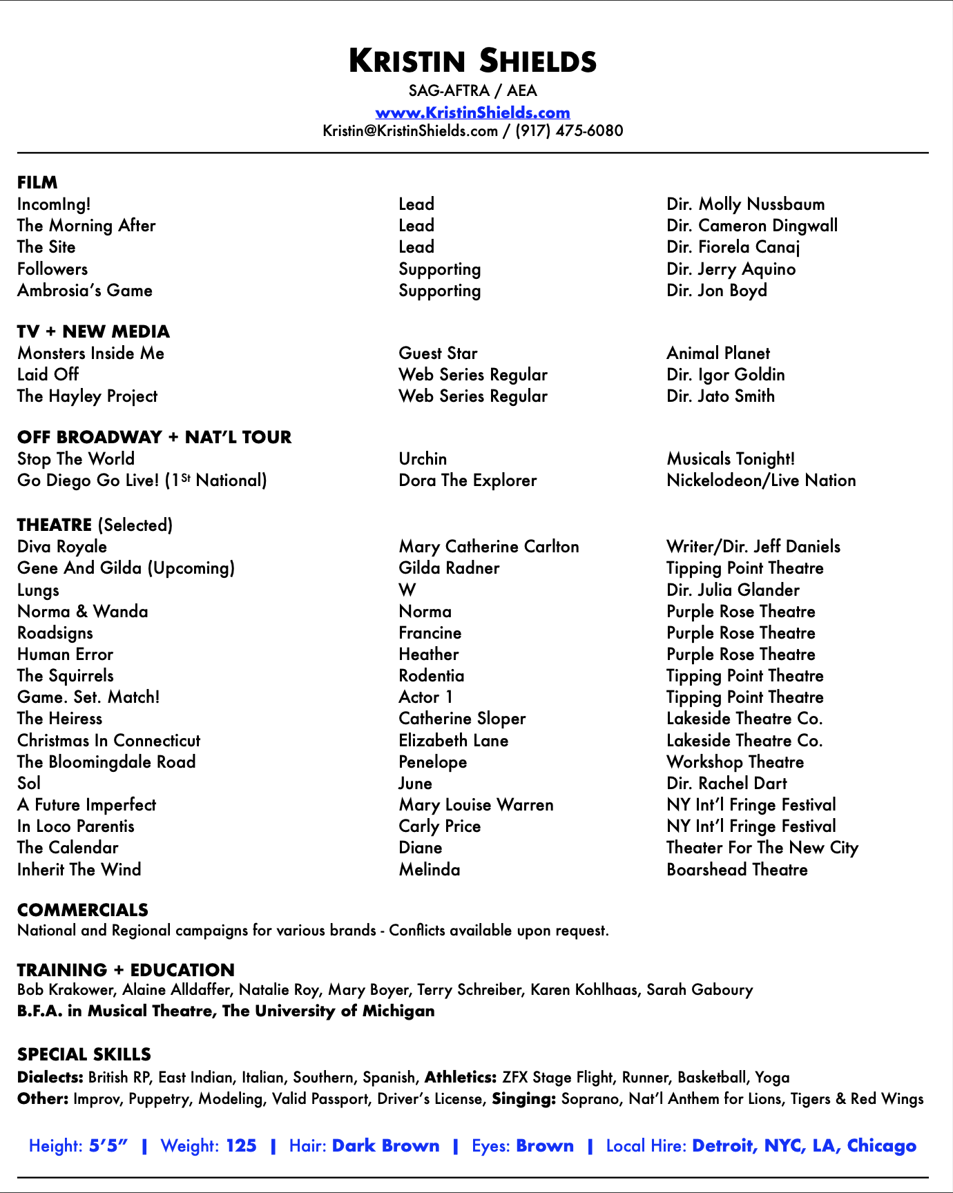 Kristin Shields Resume